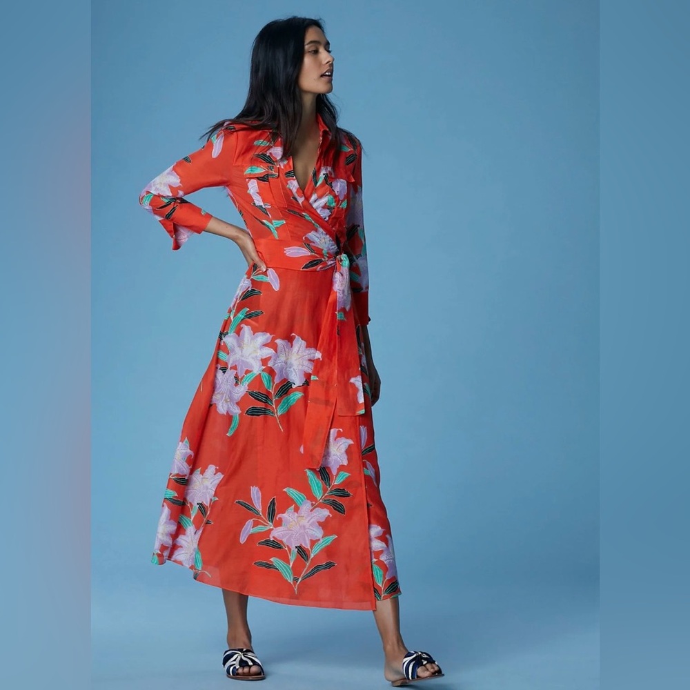 Diane Von Furstenberg collared wrap dress